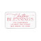 Christmas Blessings Elegant Holiday Return Address