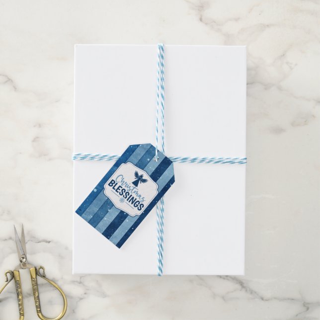 Christmas Blessings Gift Tag (With Twine)