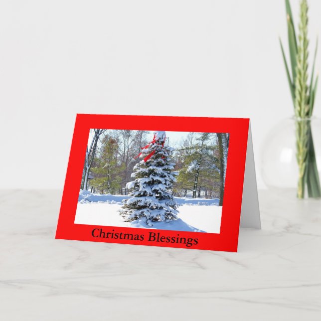 Christmas Blessings Holiday Card (Front)