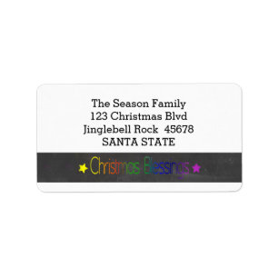 Christmas Blessings Label
