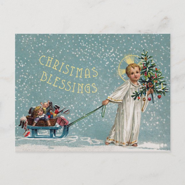 Christmas Blessings Postcard (Front)