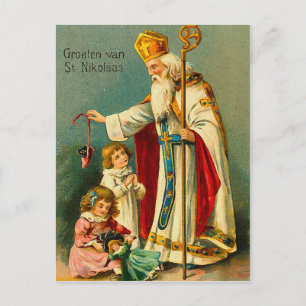 Christmas Blessings-St. Nikolaas Holiday Postcard
