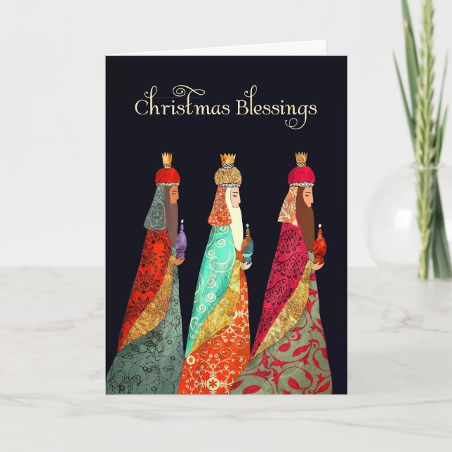 Christmas Blessings, Three Kings Holiday Card (Front)