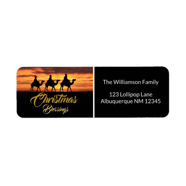 Christmas Blessings Three Wise Men Riding Camels (Front)