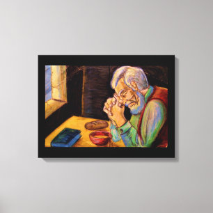 CHRISTMAS BLESSINGS TO ALL poster Canvas Print
