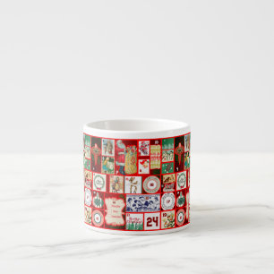 Christmas Block Advent Illustration Square Art Espresso Cup