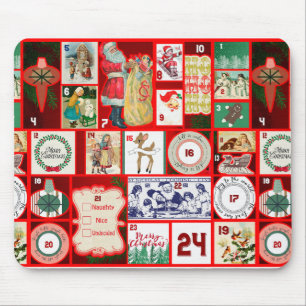 Christmas Block Advent Illustration Square Art Mouse Pad