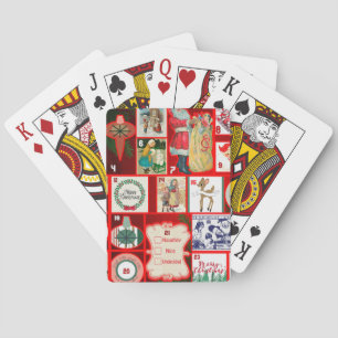 Christmas Block Advent Illustration Square Art Playing Cards