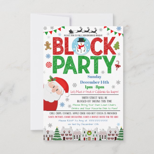 Christmas Block Party Invitation (Front)
