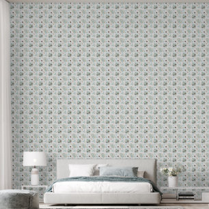 Christmas Blue and Brown Floral Wallpaper