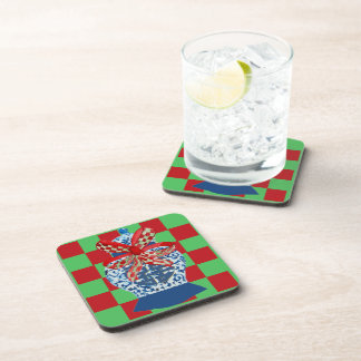 Christmas Blue Ginger Jar Coaster
