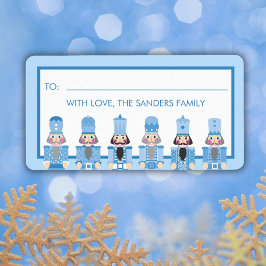 CHRISTMAS BLUE NUTCRACKER GIFT STICKER