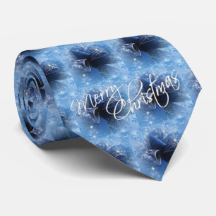 Christmas Blue Ribbon Men's Tie
