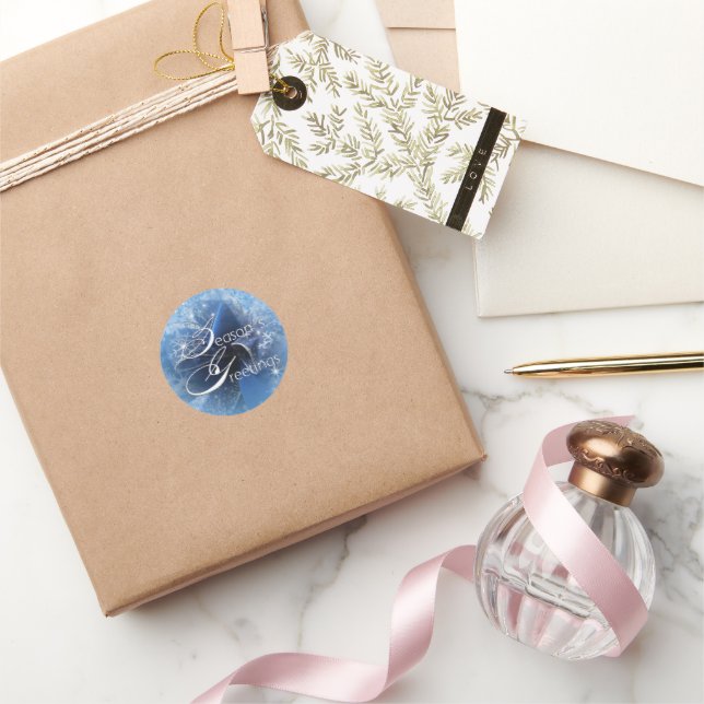 Christmas Blue Ribbon Sticker (Gifting)