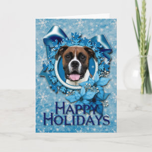 Christmas - Blue Snowflake - Boxer - Vindy Holiday Card