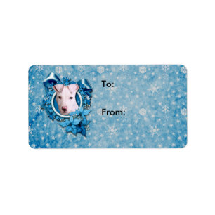 Christmas - Blue Snowflake - Pitbull - Petey Label