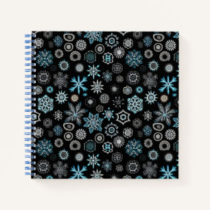 Christmas Blue Snowflakes Notebook
