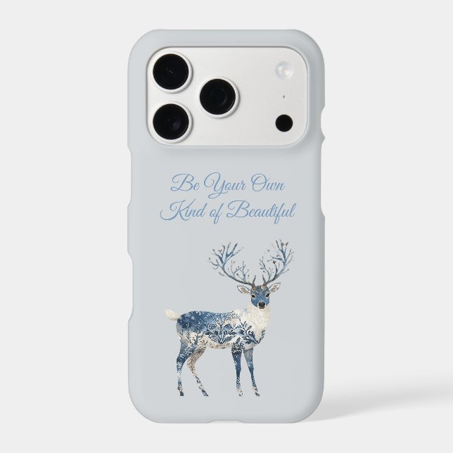 Christmas Blue White Chic Deer (Back)