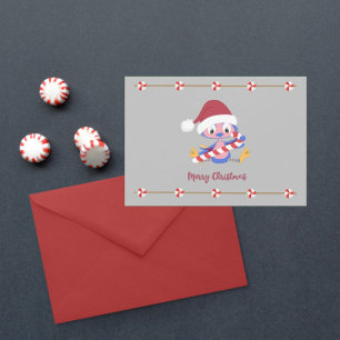 Christmas Bluebird Candy Decor Customisable Text Holiday Card