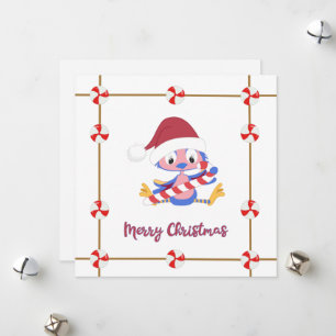 Christmas BlueBird Candy Frame Customisable Holiday Card