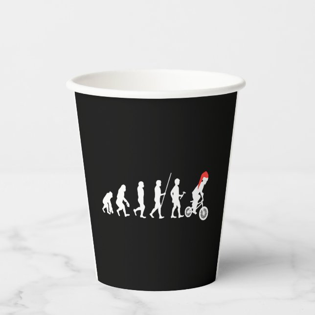 Christmas BMX Bikers Evolution Art Gift Ideas Paper Cups (Front)