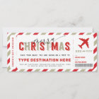 Christmas Boarding Pass Voucher Gift Ticket