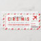 Christmas Boarding Pass Voucher Gift Ticket