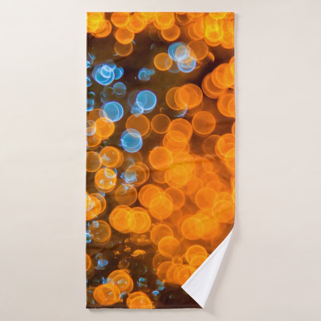 Christmas bokeh lights bath towel (Bath Towel)