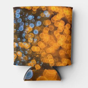 Christmas bokeh lights, festive background. can cooler