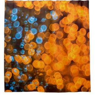 Christmas bokeh lights shower curtain
