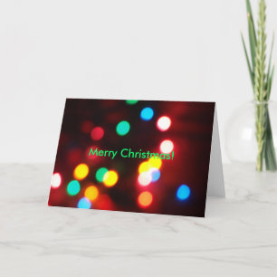 Christmas Bokeh, Merry Christmas! Holiday Card
