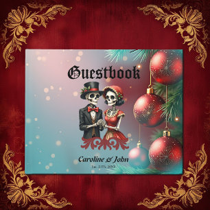 Christmas Bone Romance, A festive skeleton couple. Guest Book