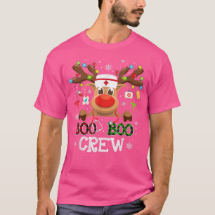 Christmas Boo Boo Crew Reindeer Merry Xmas Nurse N T-Shirt