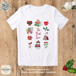 Christmas Book Lover T-Shirt Tri-Blend Shirt