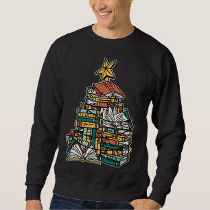 Christmas Book Lover Xmas Tree Reading Nerd Sweatshirt