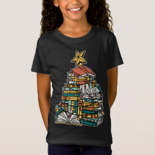 Christmas Book Lover Xmas Tree Reading Nerd T-Shirt