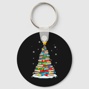 Christmas Book Tree Funny Librarians Books Lover Key Ring