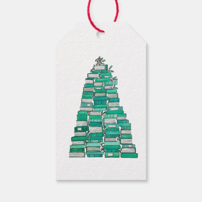 Christmas Book Tree Gift Tags (Back)