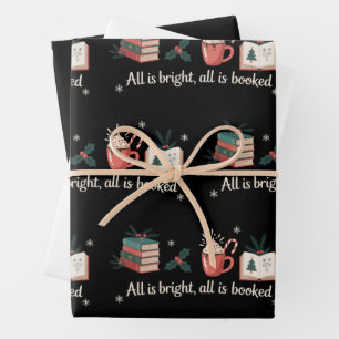 Christmas Books Book Lover Readers Holiday Teacher Wrapping Paper Sheet