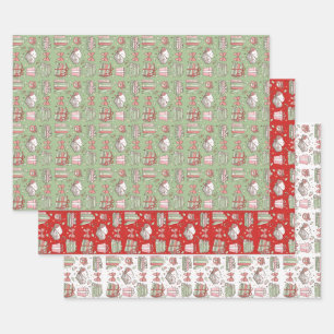 Christmas books for bookworms holiday design wrapping paper sheet