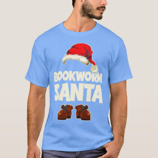 Christmas Bookworm Santa Xmas Santa Claus T-Shirt
