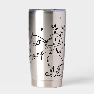 Christmas Boop Dachshund Dog Insulated Tumbler