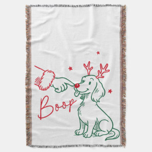 Christmas Boop Dachshund Dog Throw Blanket
