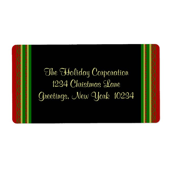 Christmas Border Address Labels (Front)
