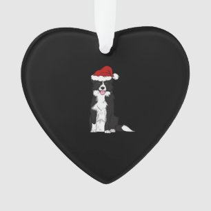 Christmas Border Collie Classic T-Shirt Ornament