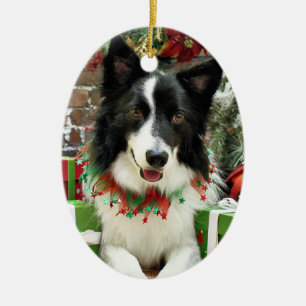 Christmas - Border Collie - Jessup Ceramic Tree Decoration