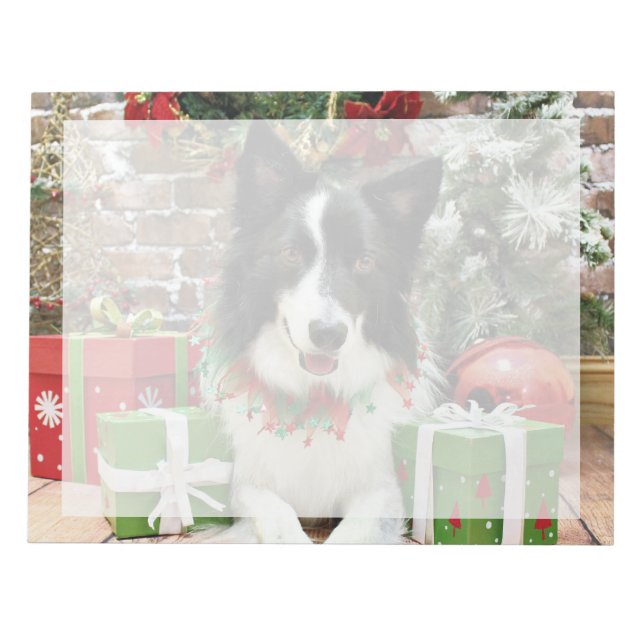 Christmas - Border Collie - Jessup Notepad (Front)