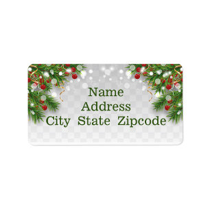 Christmas Border Label