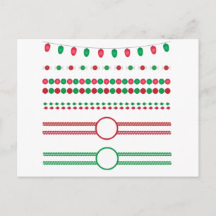 christmas borders frames holiday postcard