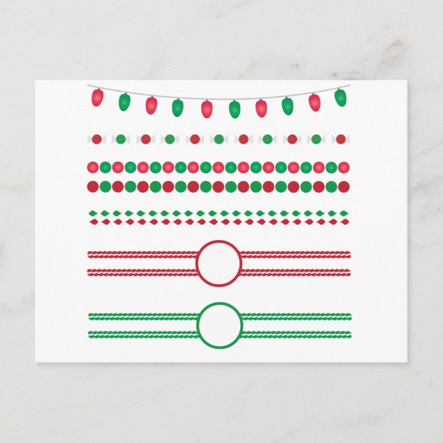christmas borders frames holiday postcard (Front)